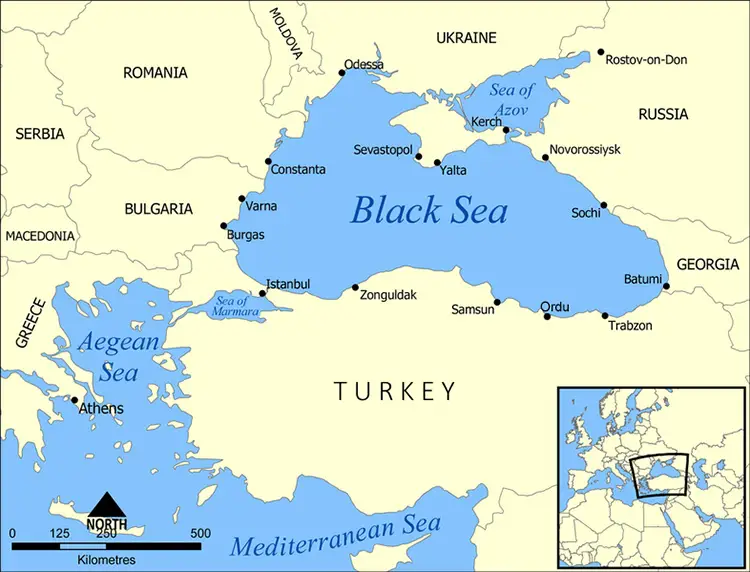 Black Sea Location | Black Sea Map