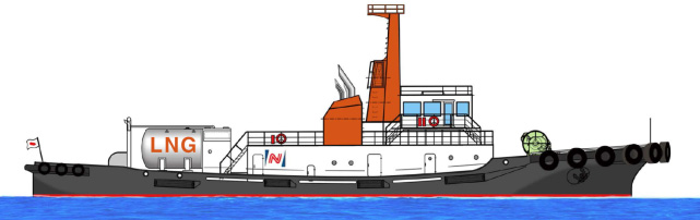 The LNG-fueled tugboat Ishin 