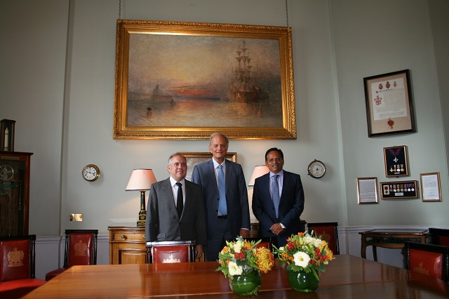John Platsidakis, Chairman (middle) with Dimitris Fafalios, Technical Committee Chairman and Chairman elect (left) and Jay K Pillai Vice-Chairman (right)