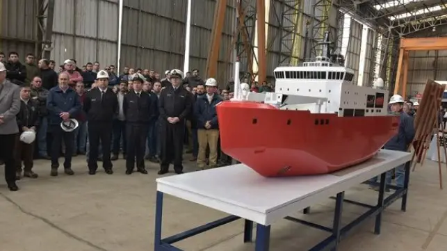 The construction of the Chilean Navy's new polar ship has started officially at the ASMAR Talcahuano Shipyard.