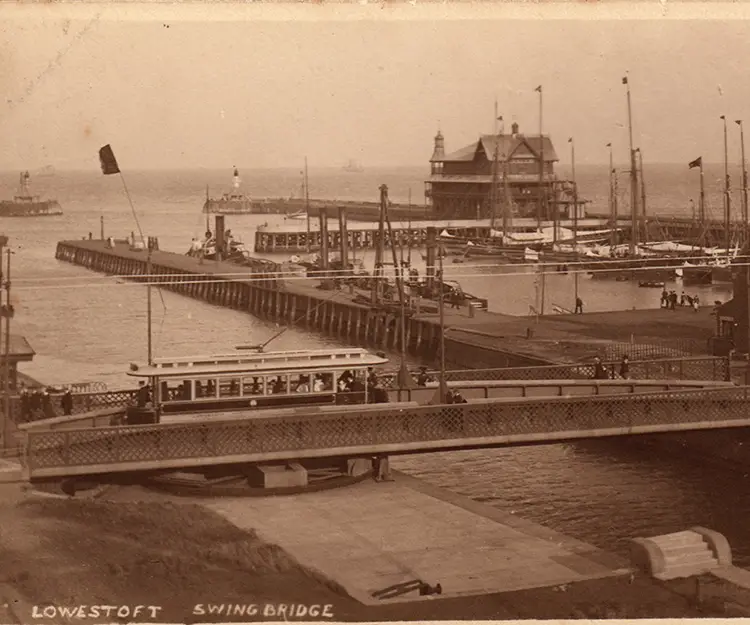 Postcards of Lowestoft’s Swing Bridge in 1910, which was part of the Port of Lowestoft display at the Lifeboat Station during Open Heritage Days Festival