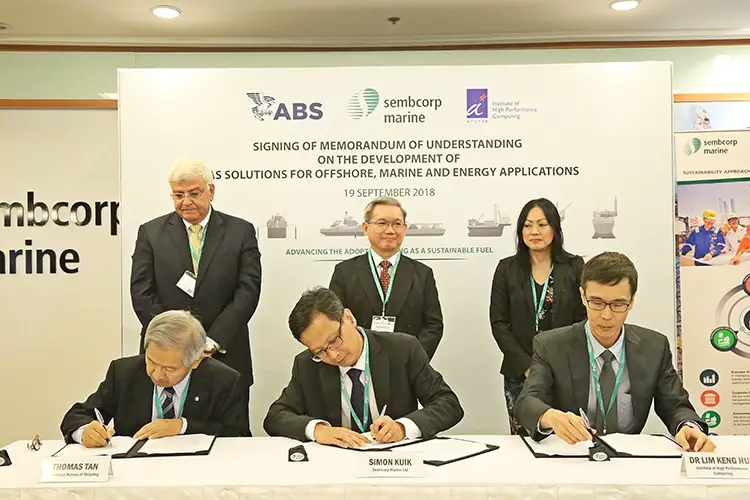 Sembcorp Marine, ABS and A*STAR’s Institute of High Performance Computing team up to develop new gas technologies in offshore, marine and energy sectors