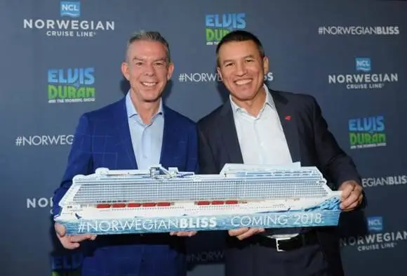 Norwegian Cruise Line Names Top On-Air Personality, Elvis Duran, as Godfather for Its Newest Ship, Norwegian Bliss 1 Norwegian Cruise Line Names Top On-Air Personality, Elvis Duran, as Godfather for Its Newest Ship, Norwegian Bliss 1