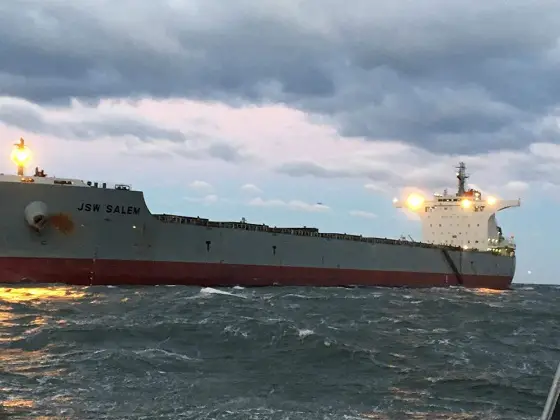 Bulker Refloated after Running Aground off Virginia 1