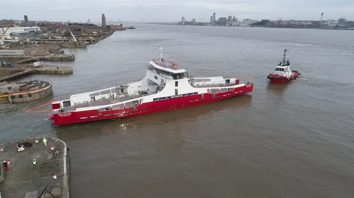Cammell Laird Splashes New RoRo Ship for Red Funnel 1 Cammell Laird Splashes New RoRo Ship for Red Funnel 1
