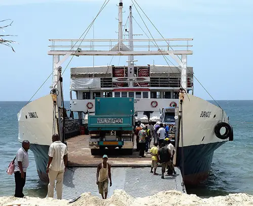 RoRo transporting trucks