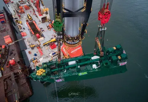 Heerema’s Aegir Installs Cutterladder Into Cutter Suction Dredger ‘Spartacus’