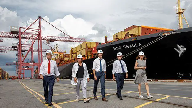 MSC And Termont Welcome Justin Trudeau At Visit To Port Of Montreal