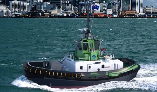 Ports Of Auckland Signs Contract With Damen For World’s First Fully Electric Ship Handling Tug