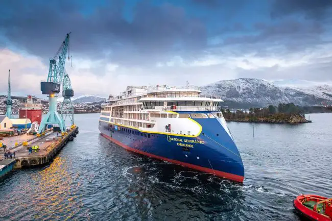 Ulstein’s First X-BOW Polar Vessel ‘National Geographic Endurance’ Launched