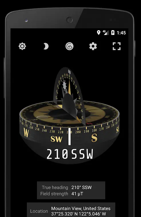 Top 10 Free Marine Compass Apps For Android Smart Phones 5 Compass Steel 3D Features
