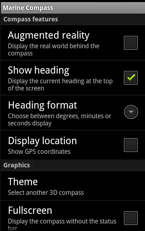 Marine Compass Settings