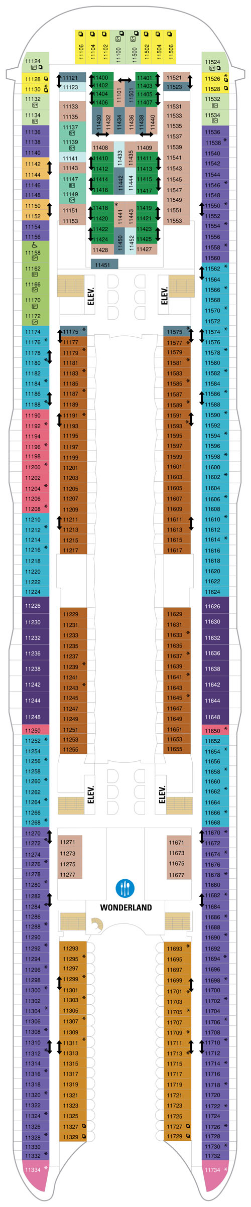 Wonder of the Seas Deck 11 Plan Wonder of the Seas Deck 11 Plan